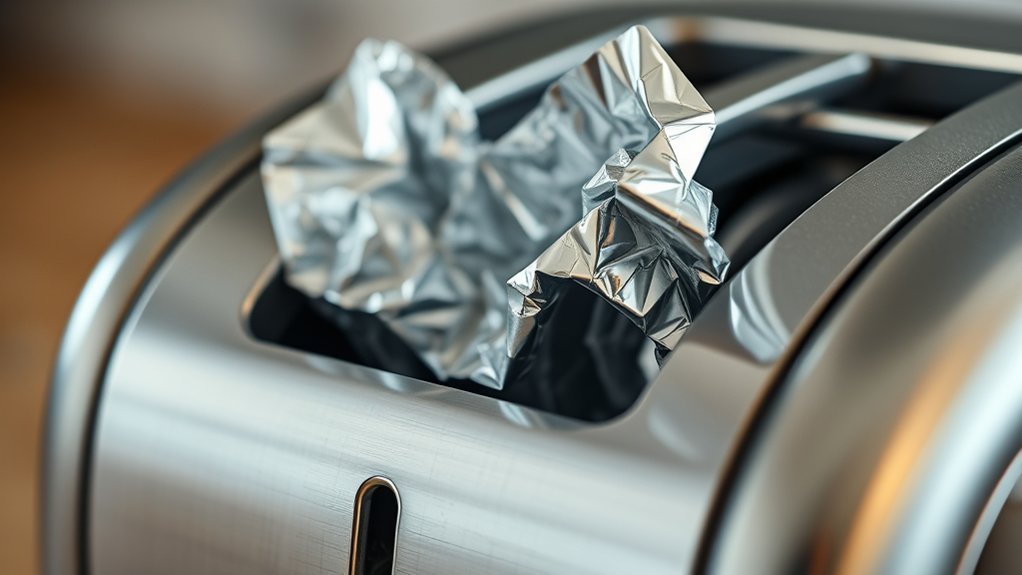 can you put foil in toaster
