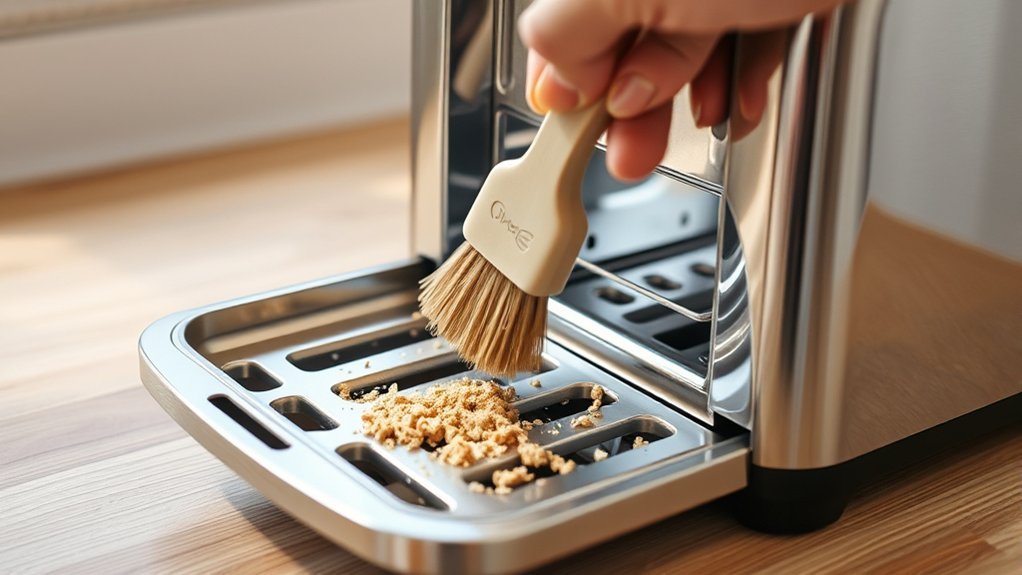clean inside toaster thoroughly and safely
