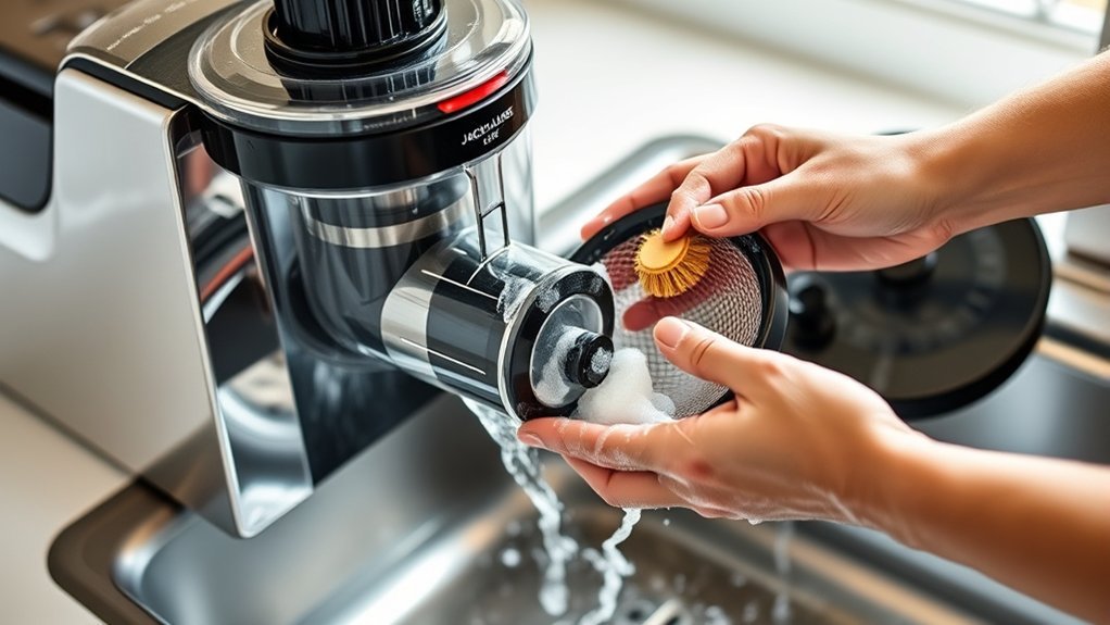 cleaning a jack lalanne power juicer