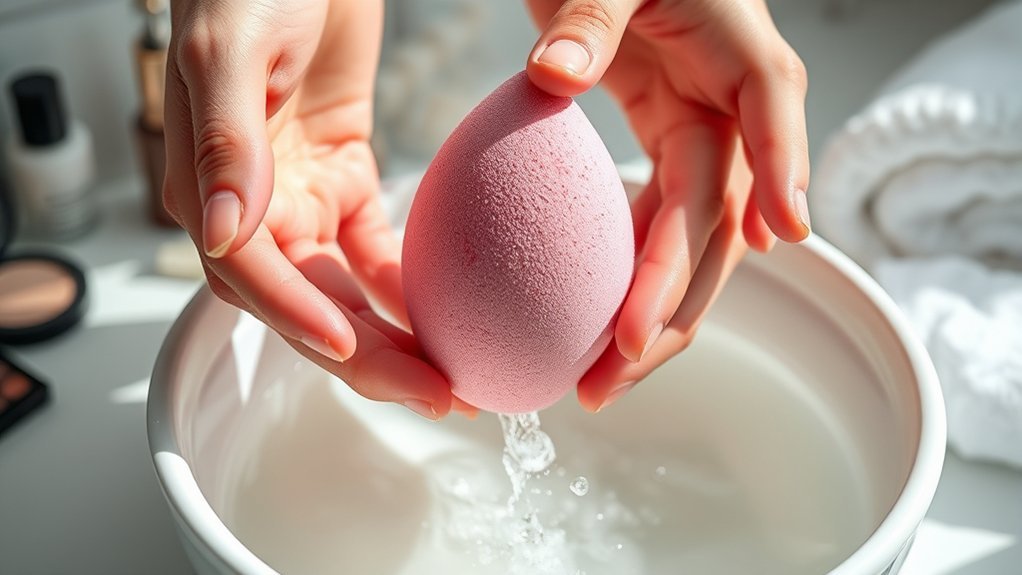 how to clean a beauty blender