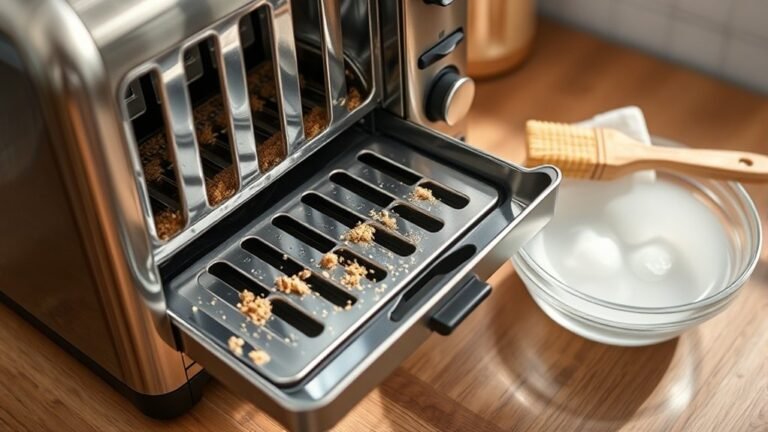 how to clean inside toaster