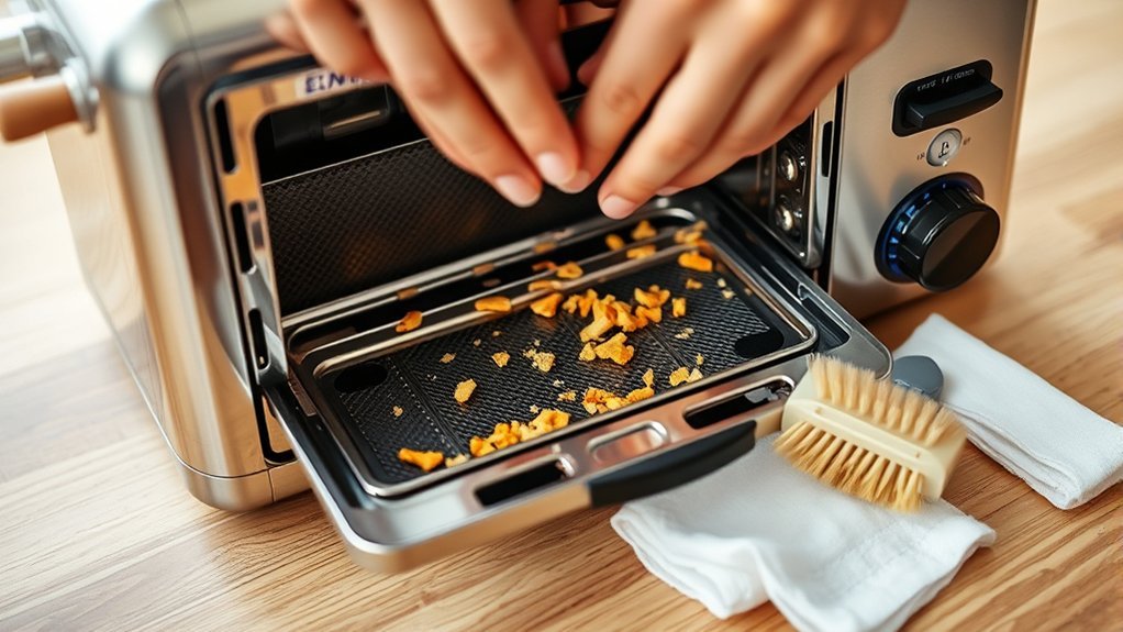 how to clean toaster interior