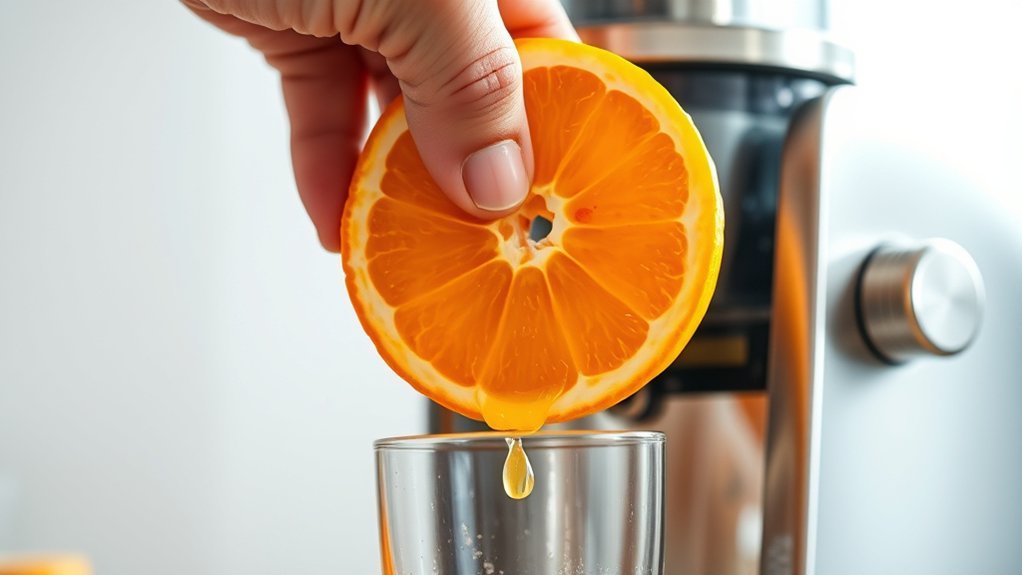 juicing oranges with juicer