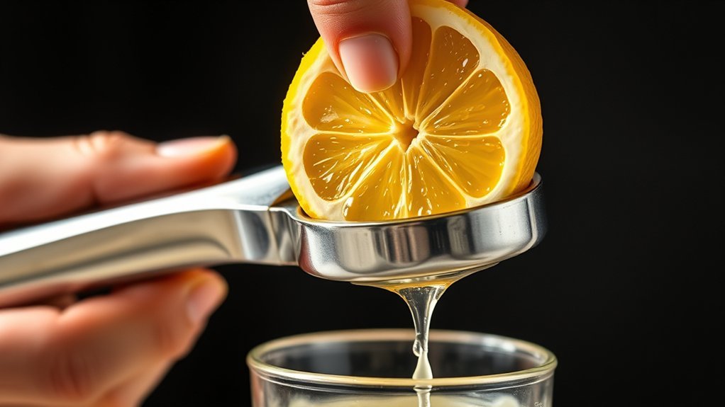 squeeze lemons with juicer